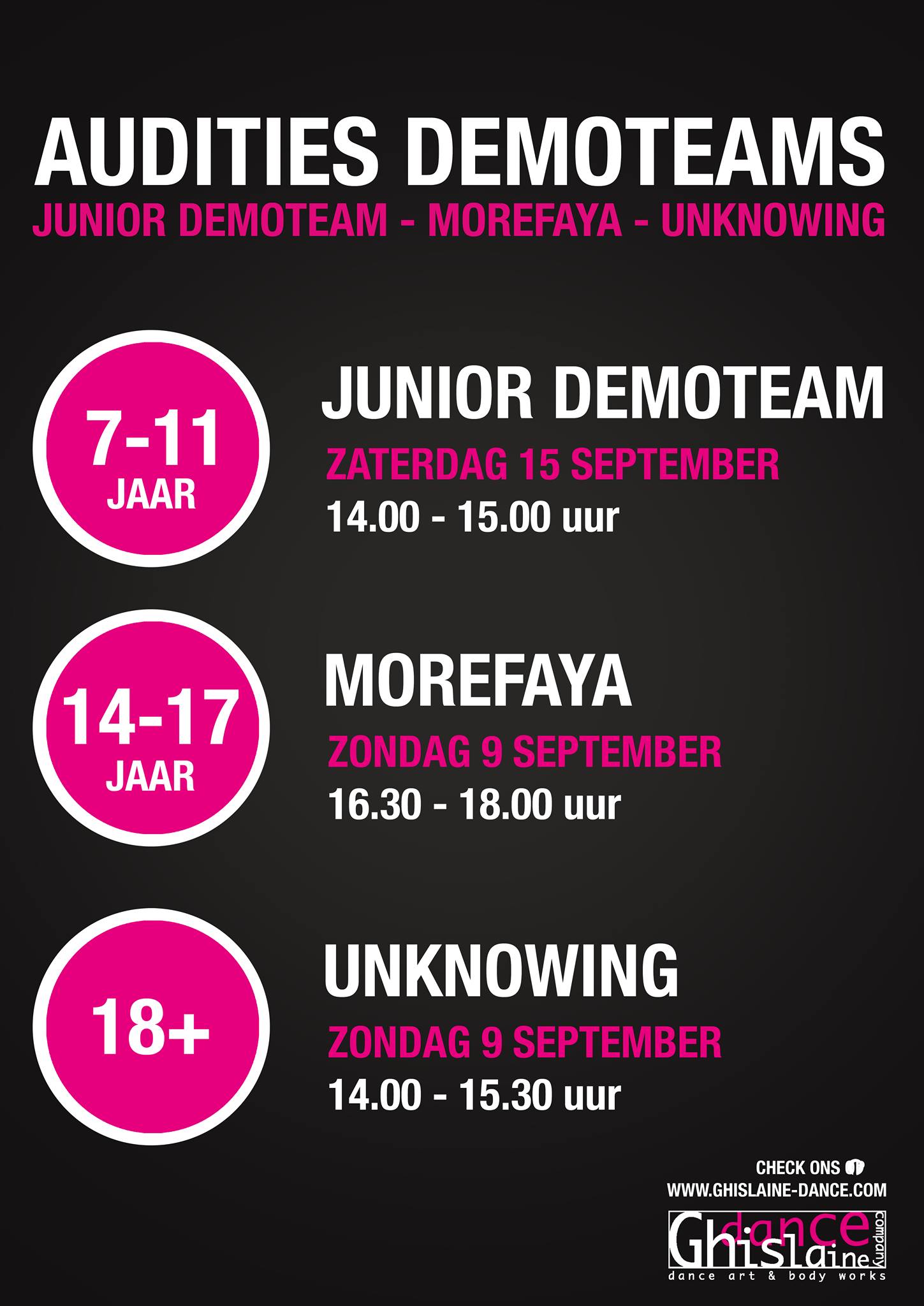 Audities Morefaya, Unknowing & nieuw junior demoteam